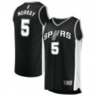 Camiseta Dejounte Murray 5 San Antonio Spurs Icon Edition Negro Hombre